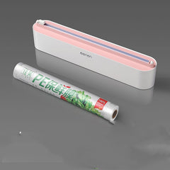 アップグレードされたプラスチックシャープカッター固定ホイルラップフィルムラップディスペンサー固定冷蔵庫収納ホルダーキッチンツールアクセサリー