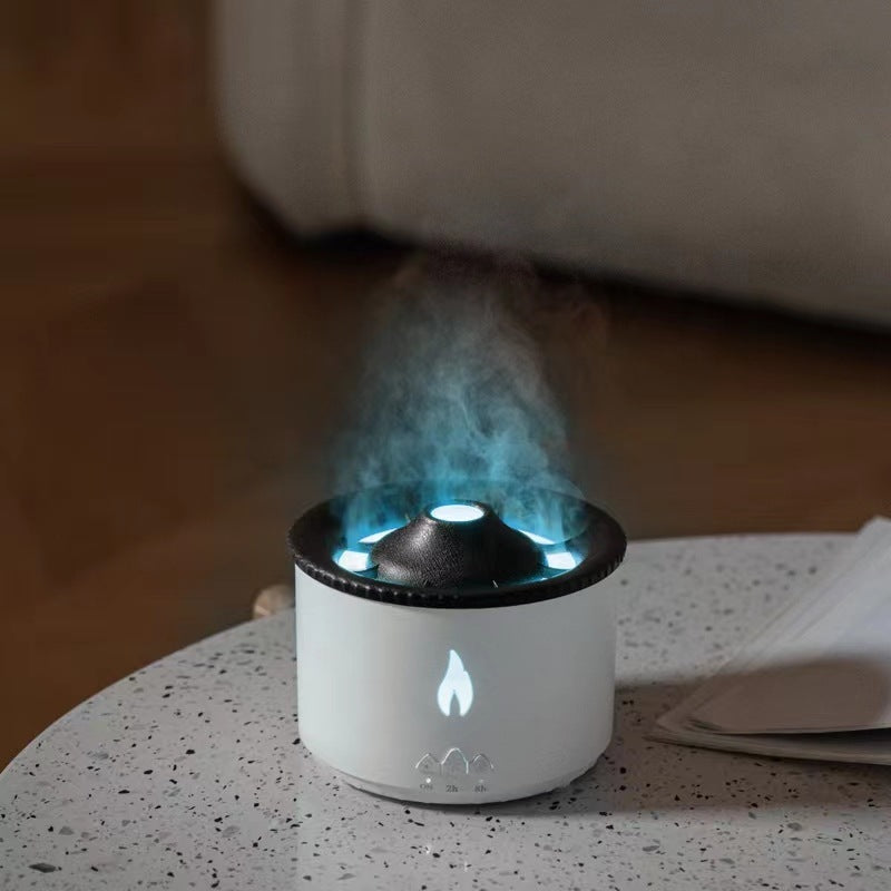 新しいクリエイティブな超音波エッセンシャルオイル加湿器火山アロマセラピーマシンスプレークラゲエアフレーム加湿器ディフューザー