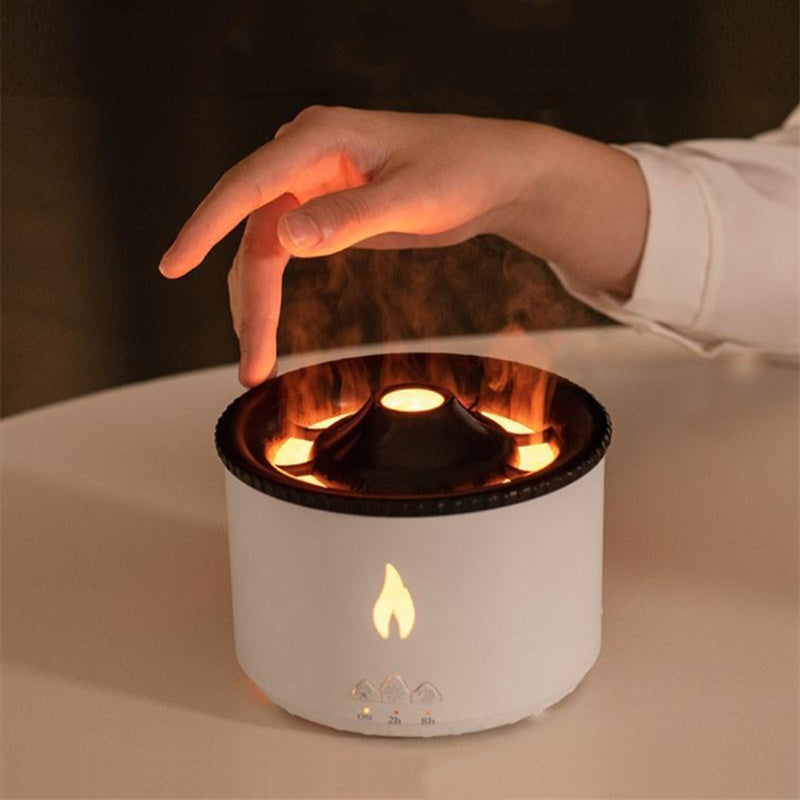 新しいクリエイティブな超音波エッセンシャルオイル加湿器火山アロマセラピーマシンスプレークラゲエアフレーム加湿器ディフューザー
