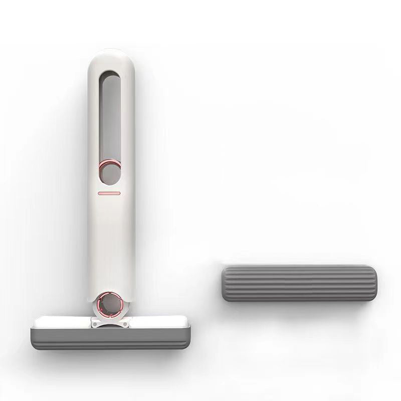 新しいポータブルセルフNSqueezeミニモップ、怠惰な手洗い不要の強力な吸収性モップ多機能ポータブルスクイーズクリーニングモップデスク窓ガラスクリーナーキッチンカースポンジクリーニングモップホームクリーニングツール
