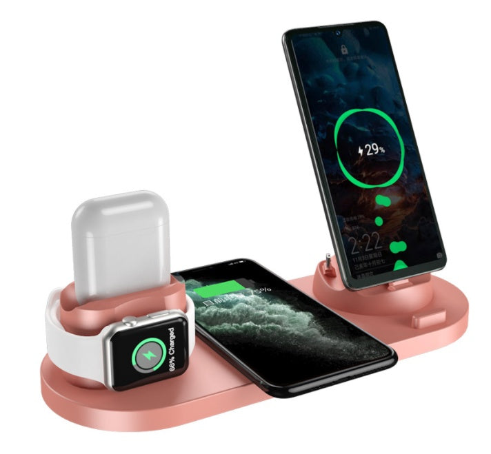 iPhone用ワイヤレス充電器、携帯電話用急速充電器、携帯電話用急速充電パッド、Watch用6 in 1充電ドックステーション