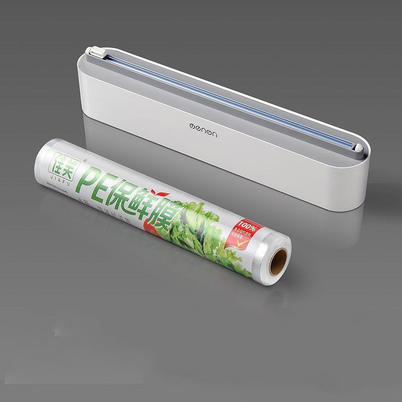 アップグレードされたプラスチックシャープカッター固定ホイルラップフィルムラップディスペンサー固定冷蔵庫収納ホルダーキッチンツールアクセサリー