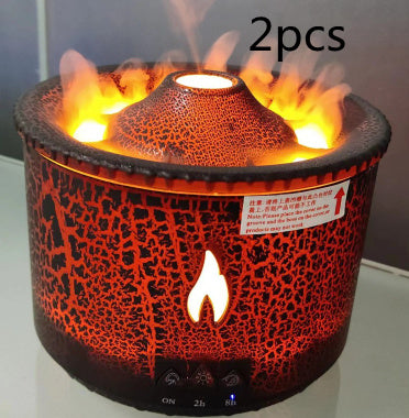 新しいクリエイティブな超音波エッセンシャルオイル加湿器火山アロマセラピーマシンスプレークラゲエアフレーム加湿器ディフューザー