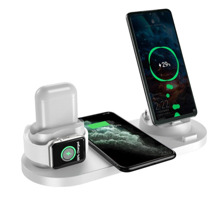 iPhone用ワイヤレス充電器、携帯電話用急速充電器、携帯電話用急速充電パッド、Watch用6 in 1充電ドックステーション