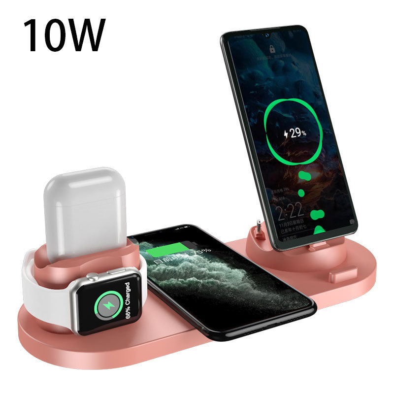 iPhone用ワイヤレス充電器、携帯電話用急速充電器、携帯電話用急速充電パッド、Watch用6 in 1充電ドックステーション