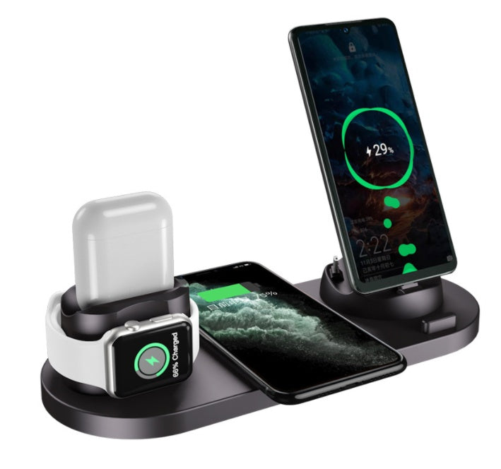 iPhone用ワイヤレス充電器、携帯電話用急速充電器、携帯電話用急速充電パッド、Watch用6 in 1充電ドックステーション