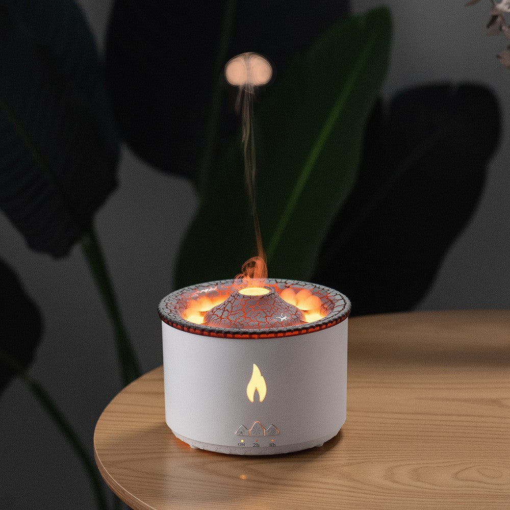 新しいクリエイティブな超音波エッセンシャルオイル加湿器火山アロマセラピーマシンスプレークラゲエアフレーム加湿器ディフューザー
