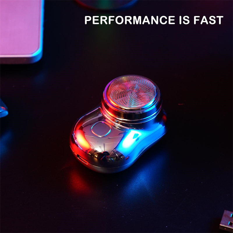 ミニポータブルフェイスコードレスシェーバー充電式USB電気シェーバーウェット＆ドライ痛みのない小型男性用シェービングマシン