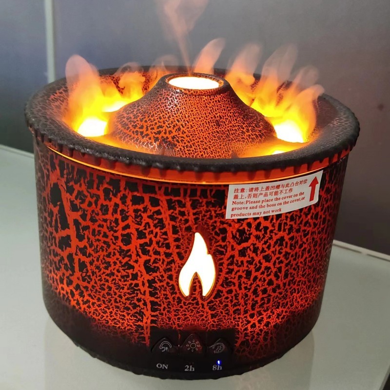 新しいクリエイティブな超音波エッセンシャルオイル加湿器火山アロマセラピーマシンスプレークラゲエアフレーム加湿器ディフューザー