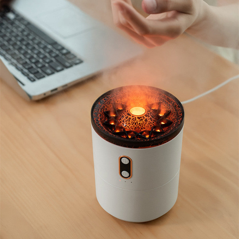 新しいクリエイティブな超音波エッセンシャルオイル加湿器火山アロマセラピーマシンスプレークラゲエアフレーム加湿器ディフューザー