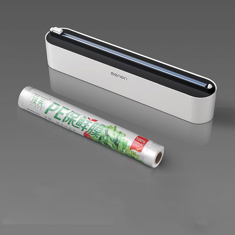 アップグレードされたプラスチックシャープカッター固定ホイルラップフィルムラップディスペンサー固定冷蔵庫収納ホルダーキッチンツールアクセサリー