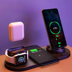 iPhone用ワイヤレス充電器、携帯電話用急速充電器、携帯電話用急速充電パッド、Watch用6 in 1充電ドックステーション